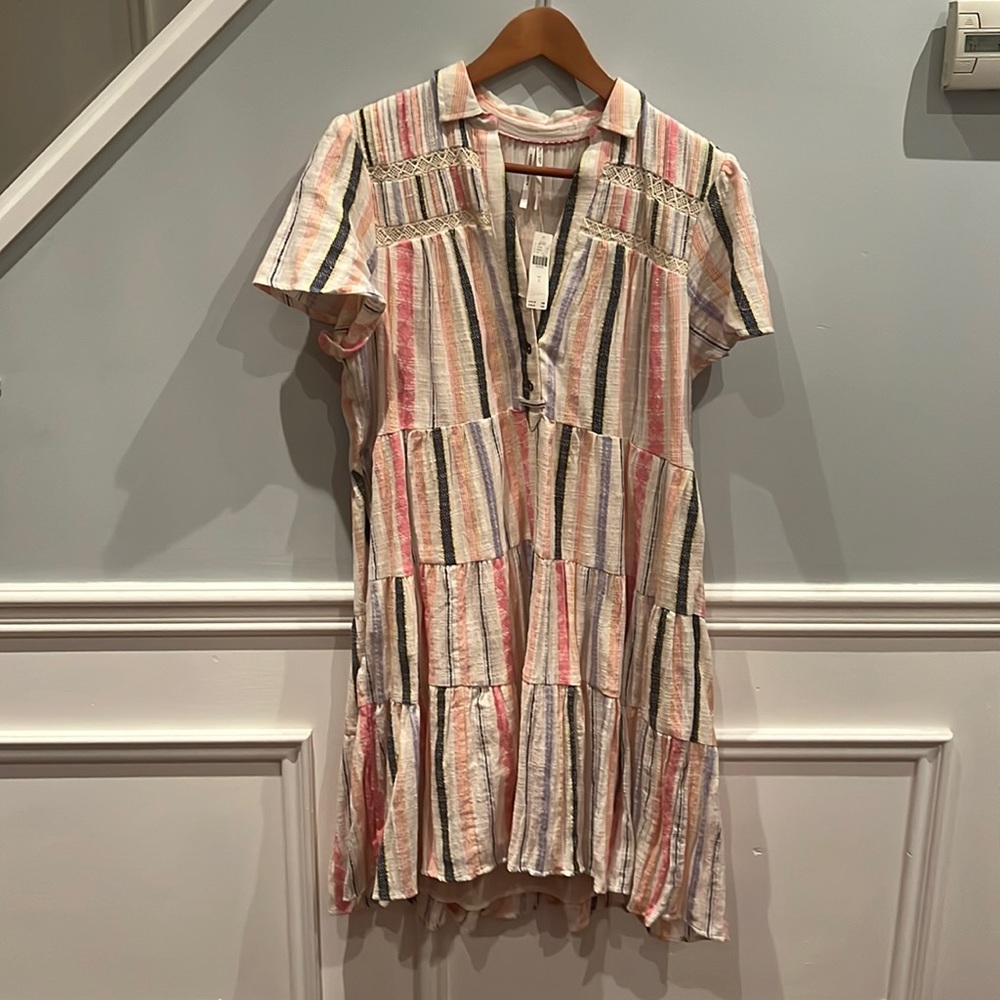 New with tags multi coloured patterned dress with pockets from Anthropology!